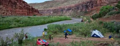River campsite