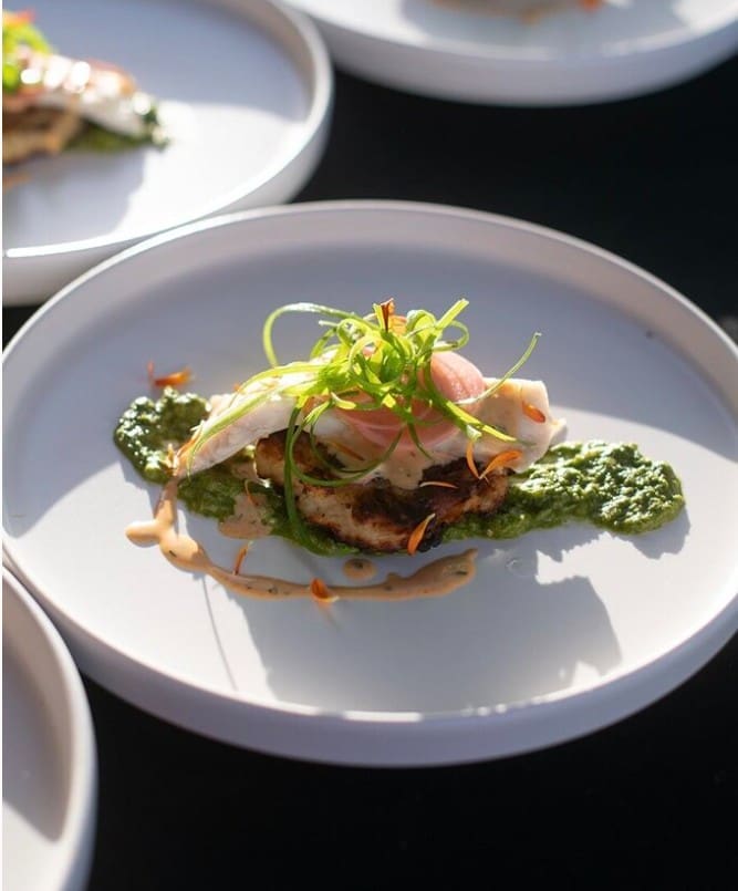Forage Fridays- Storm Cellar High level cuisine on a crisp white plate