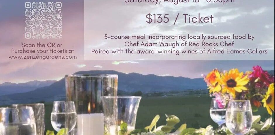 (alt="See Adjacent text") Beautifully set table against a pink sunset