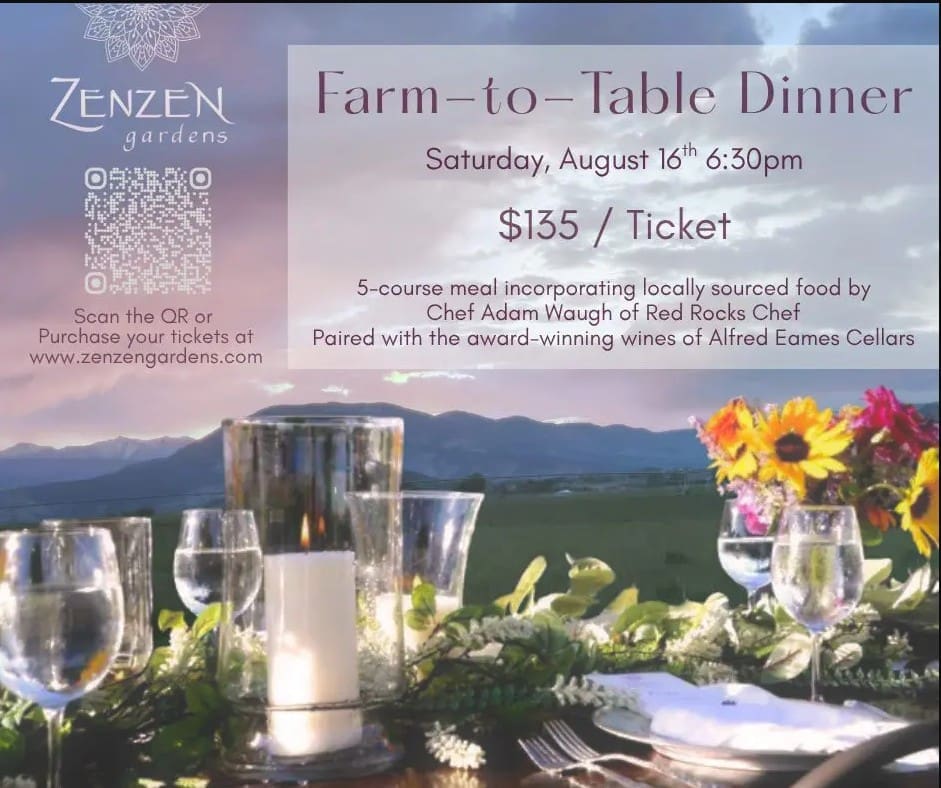 (alt="See Adjacent text") Beautifully set table against a pink sunset