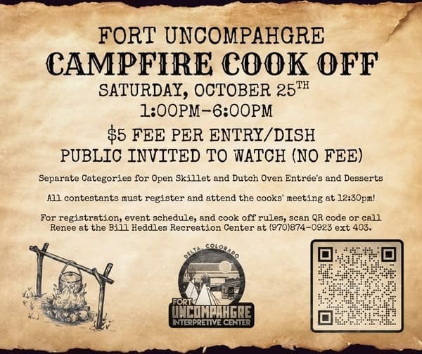 Campfire Cookoff Fort Uncompahgre See adjacent text for details