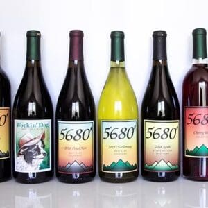 Wine bottle with teh label 5680